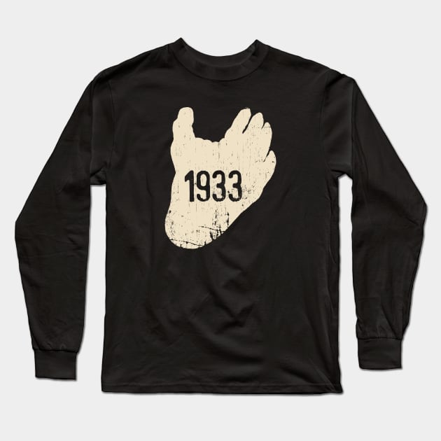 1933 KONG FOOTPRINT Long Sleeve T-Shirt by KERZILLA